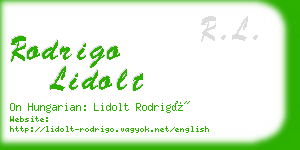 rodrigo lidolt business card